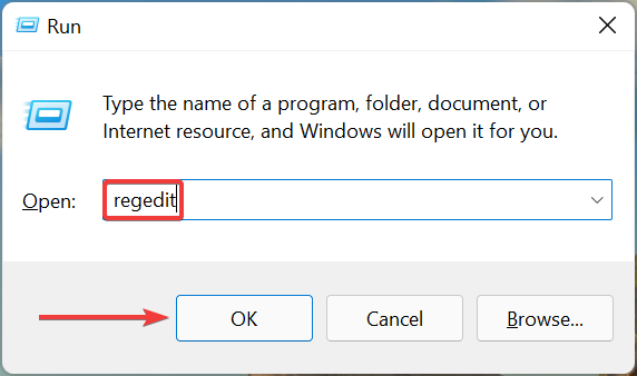 regedit para corregir la pestaña alt que no funciona en Windows 11