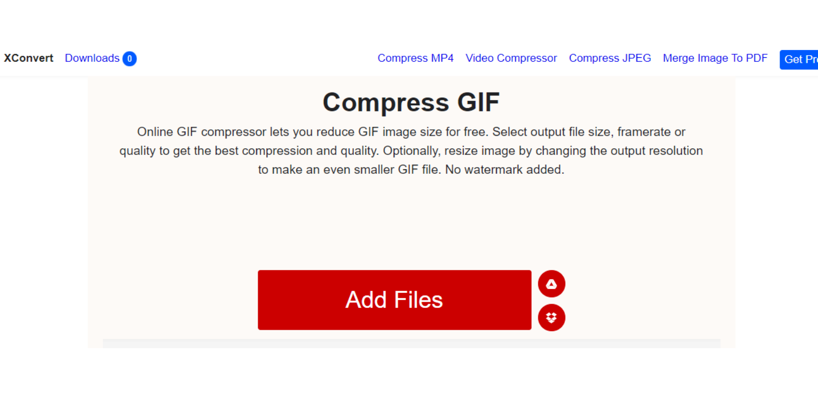 Herramienta de compresión de GIF