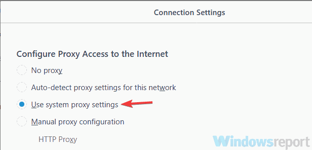 No se pudo recuperar la URL solicitada VPN