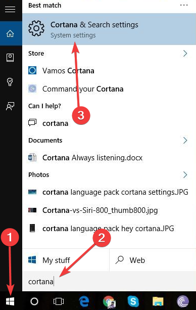 Cortana sigue apareciendo