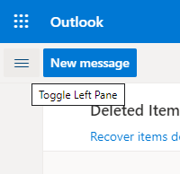 Outlook muestra el botón de cambio de citas rechazadas en el panel izquierdo