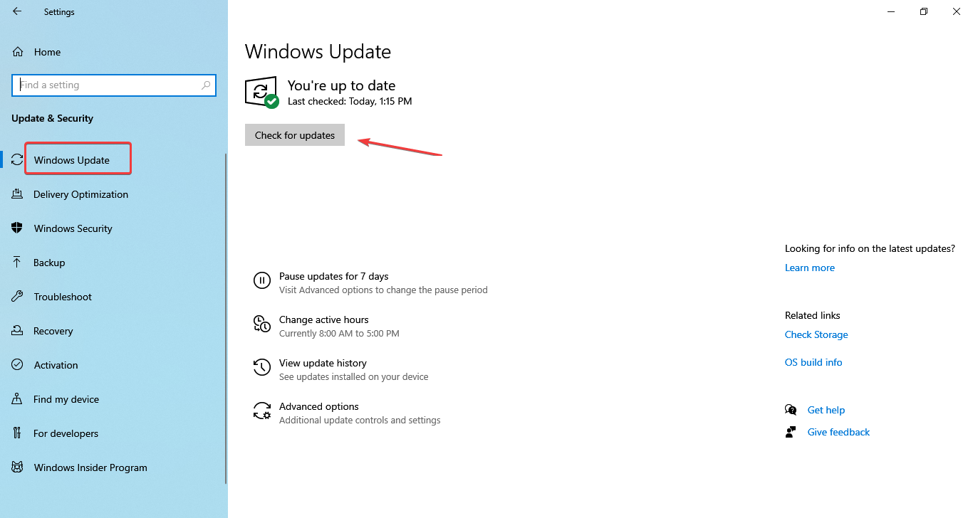 busque actualizaciones para reparar el usb c que no funciona en Windows 10