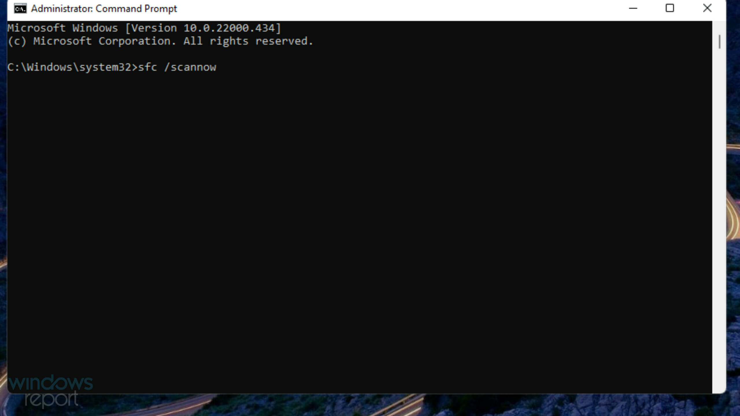 The sfc command Windows Error Reporting Event ID 1001