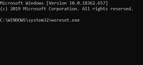 El comando wsreset.exe corrige el error de actualización de Windows 0x8024401f