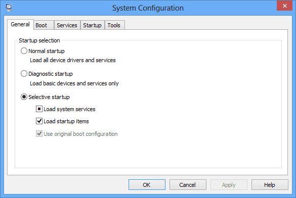 system configuration window Requested Resource is in Use fix