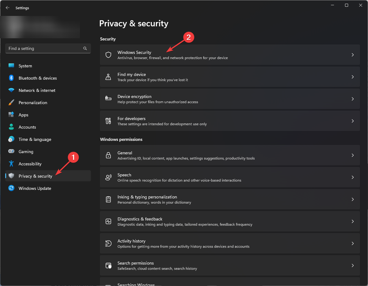 Privacidad Seguridad - Seguridad de Windows