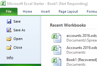 La opción Guardar como archivo de Excel no se pudo guardar debido a una infracción de uso compartido