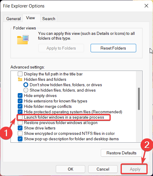 Proceso de lanzamiento de la carpeta de Windows del Explorador de archivos