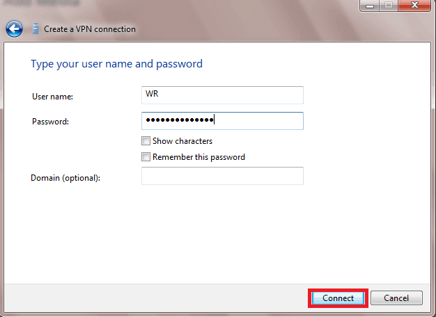 VPN no funciona Windows 7