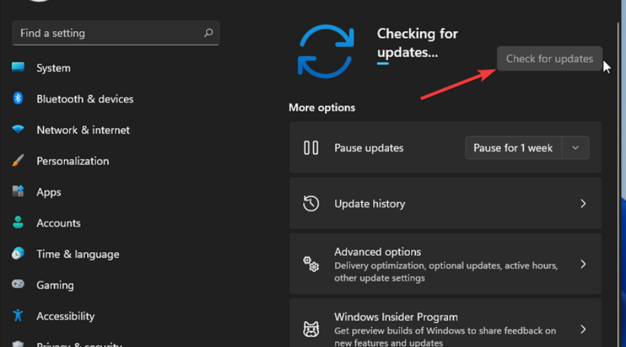 windows 11 check for updates