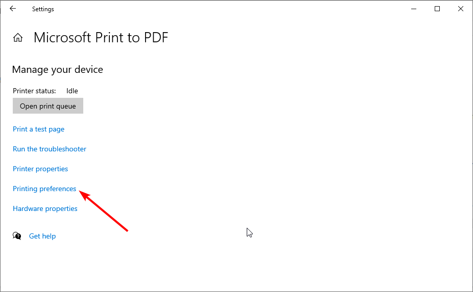 las preferencias de la impresora imprimen solo en escala de grises