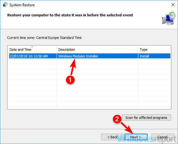 restore points wlanext.exe problems