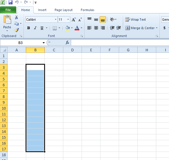 Seleccionar celdas de Excel