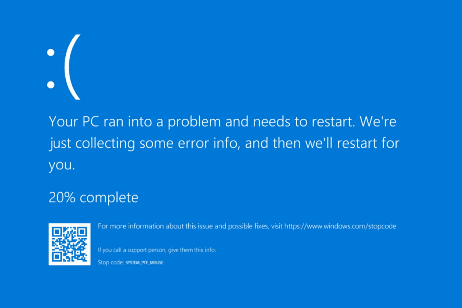 Arreglar el mal uso del sistema de Windows 10