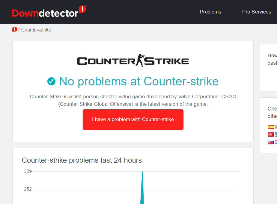 La advertencia del contador de páginas del detector inactivo no se conecta al servidor
