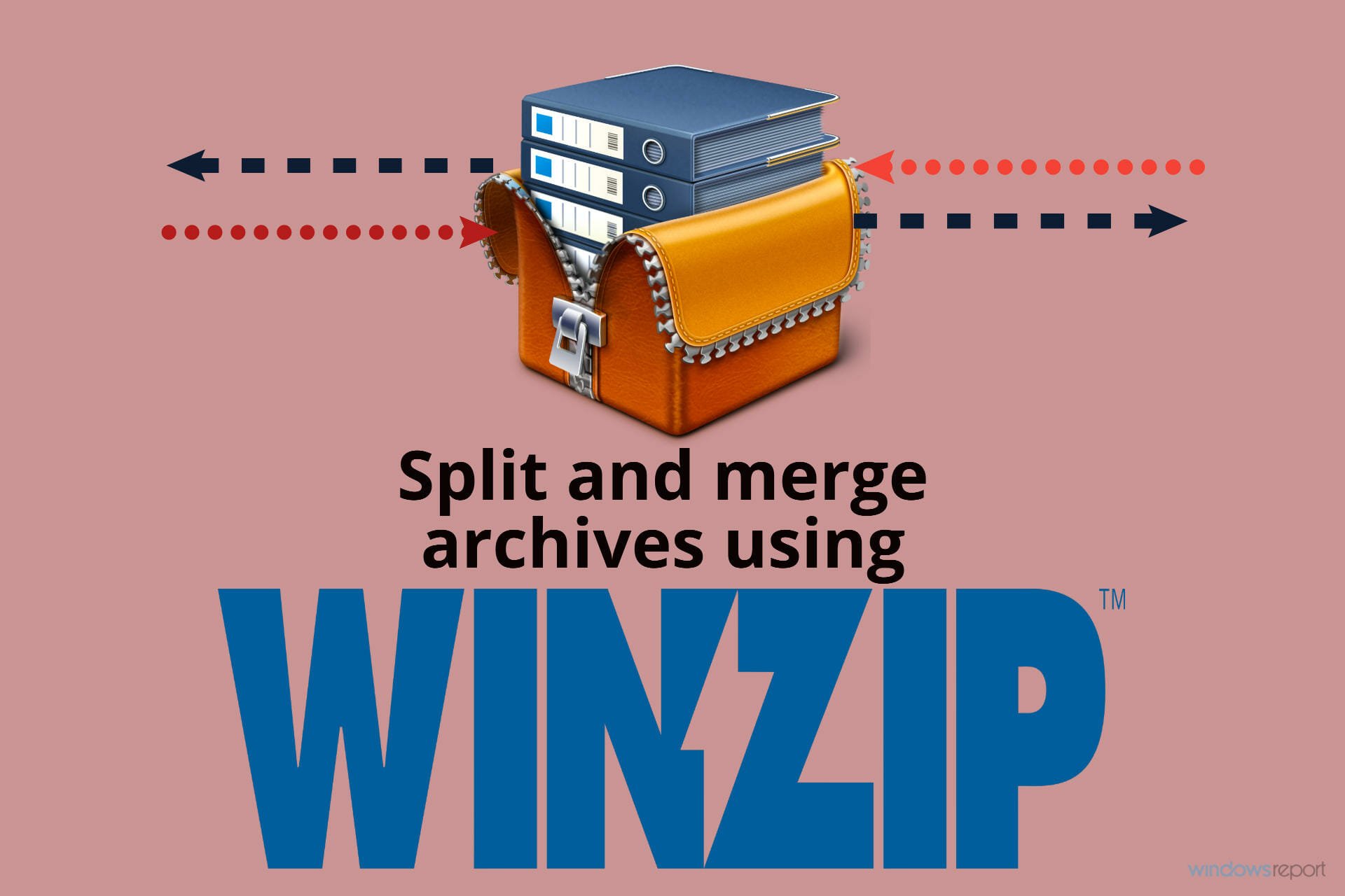 ¿Cómo puedo fusionar y dividir archivos usando WinZip?