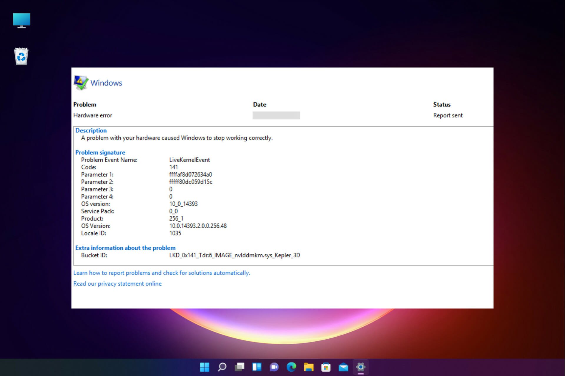 Fix Windows 10 Live kernel event 141