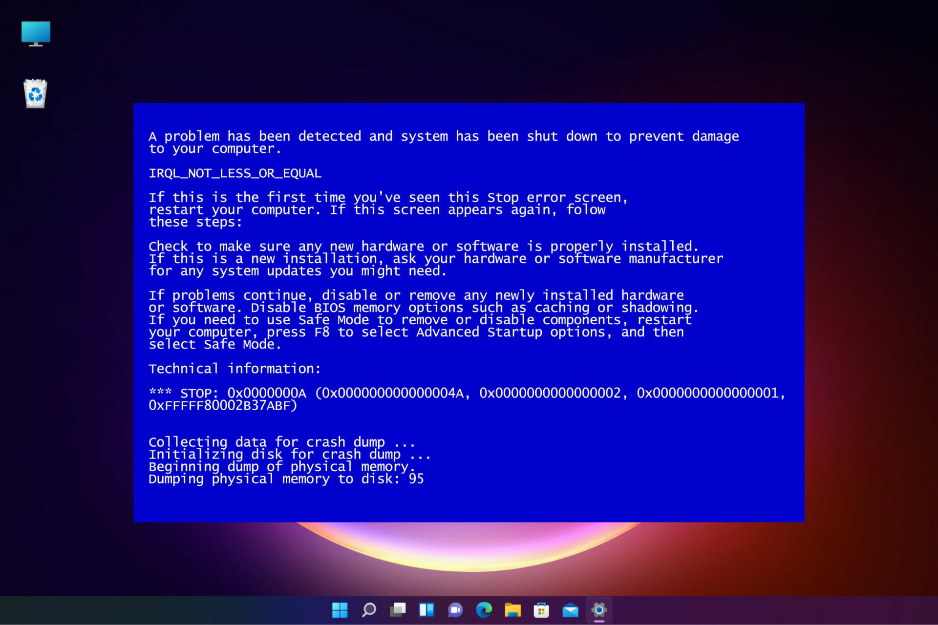 Solucione el error IRQL_NOT_LESS_OR_EQUAL en Windows 11