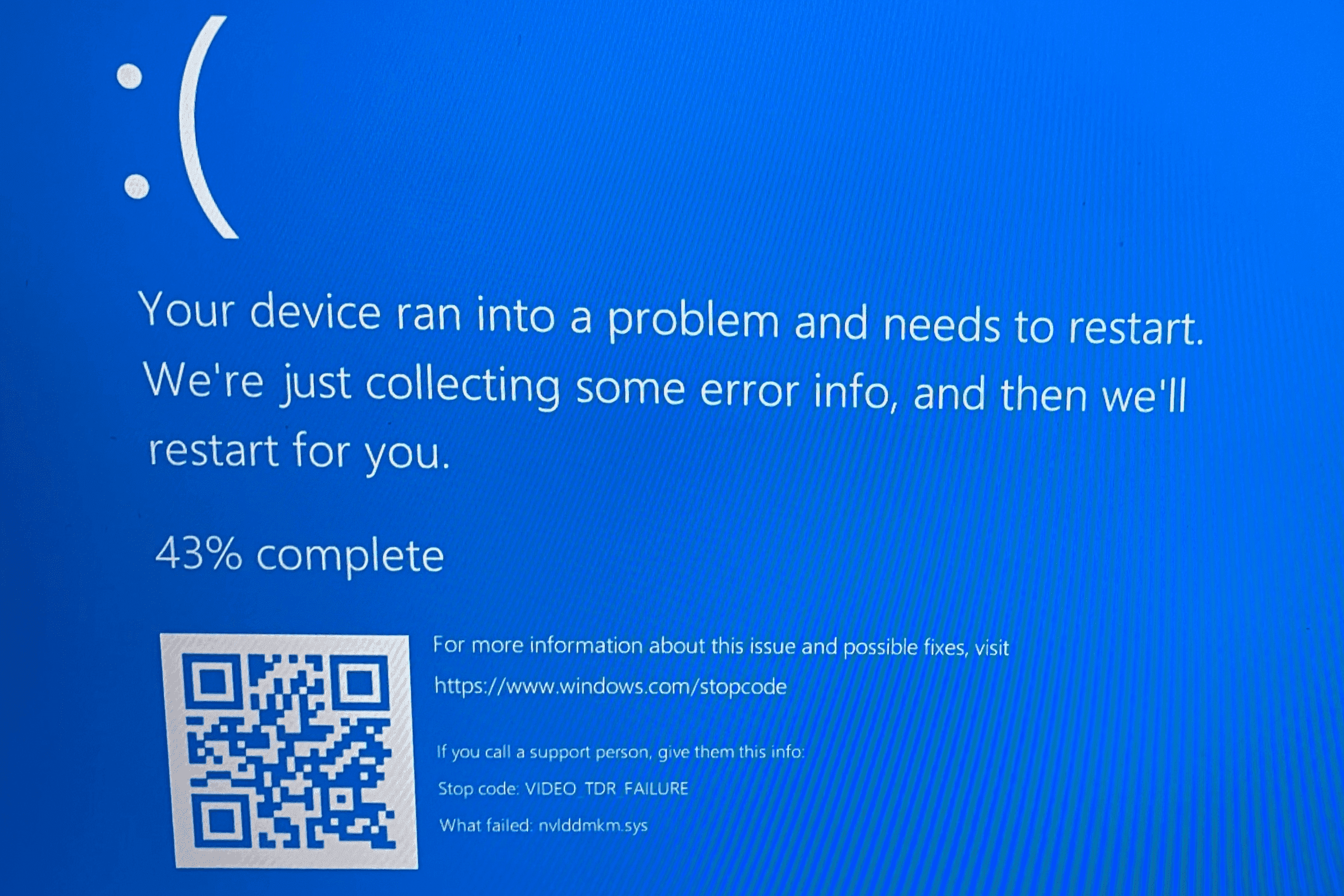 corregir el error video_tdr_failure en Windows 11