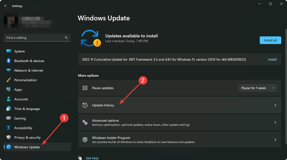 El historial de actualizaciones de Windows 11 va