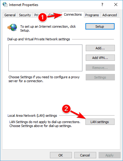 Nu se poate conecta la serverul proxy Chrome