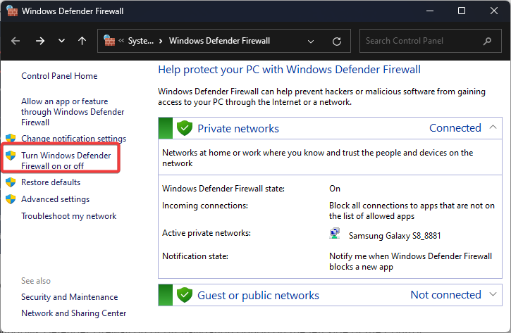 Desactiva Windows Defender