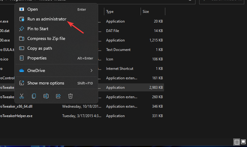 Run as administrator option logitech g hub windows 11 not working