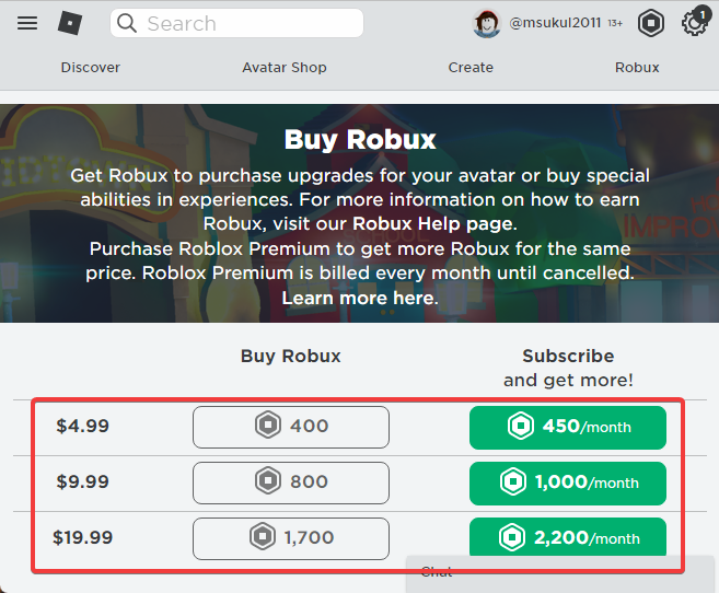Cumpărați Robux din pagina Cumpărați Robux din Roblox