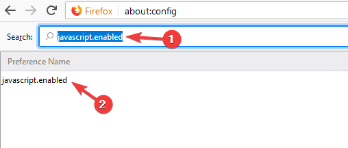Javascript habilitado en la configuración del navegador Firefox no permitirá copiar y pegar