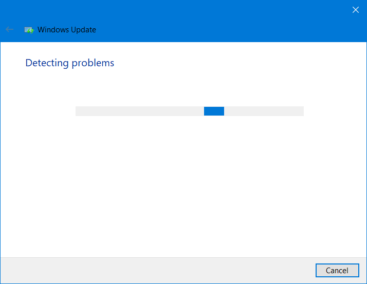 Windows Update El solucionador de problemas de Windows no pudo buscar nuevas actualizaciones 80072efe