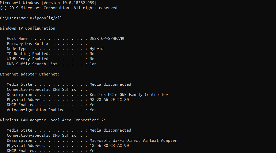ipconfig/todos los comandos ps4 nat error/tipo nat falló