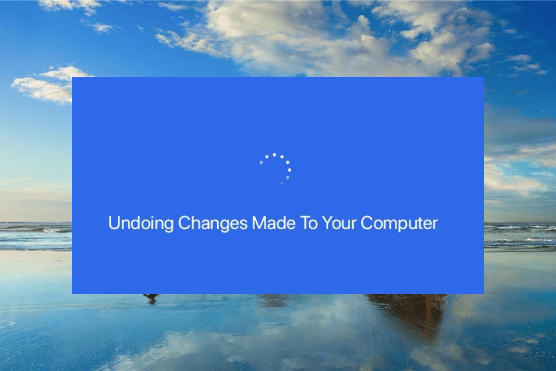 deshacer los cambios realizados en su computadora con Windows 10